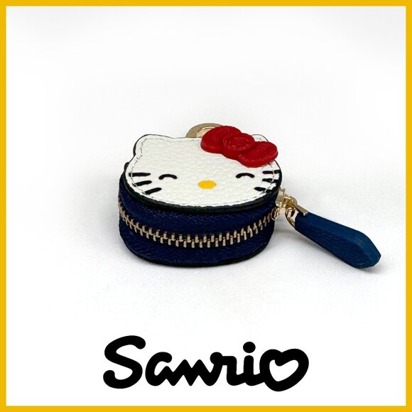 BUY NOW—NEW Hello Kitty Air Tag Holder Bag Charm/ Keychain Pebbled Vegan Leather - Picture 4 of 6